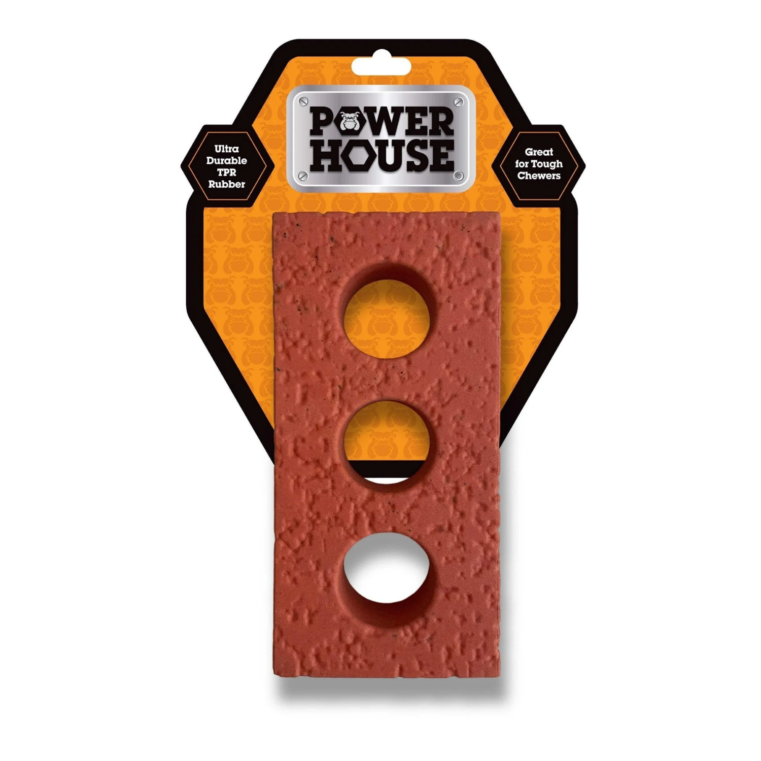 Power House Ultra Durable Tpr Brick Dog Toy