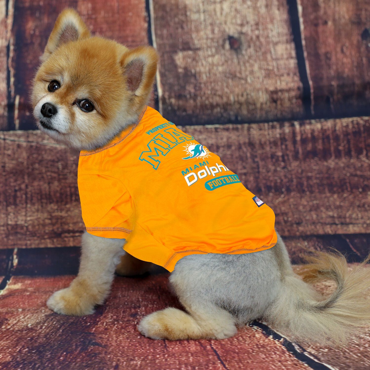 Pet First Miami Dolphins Dog Shirt, Small