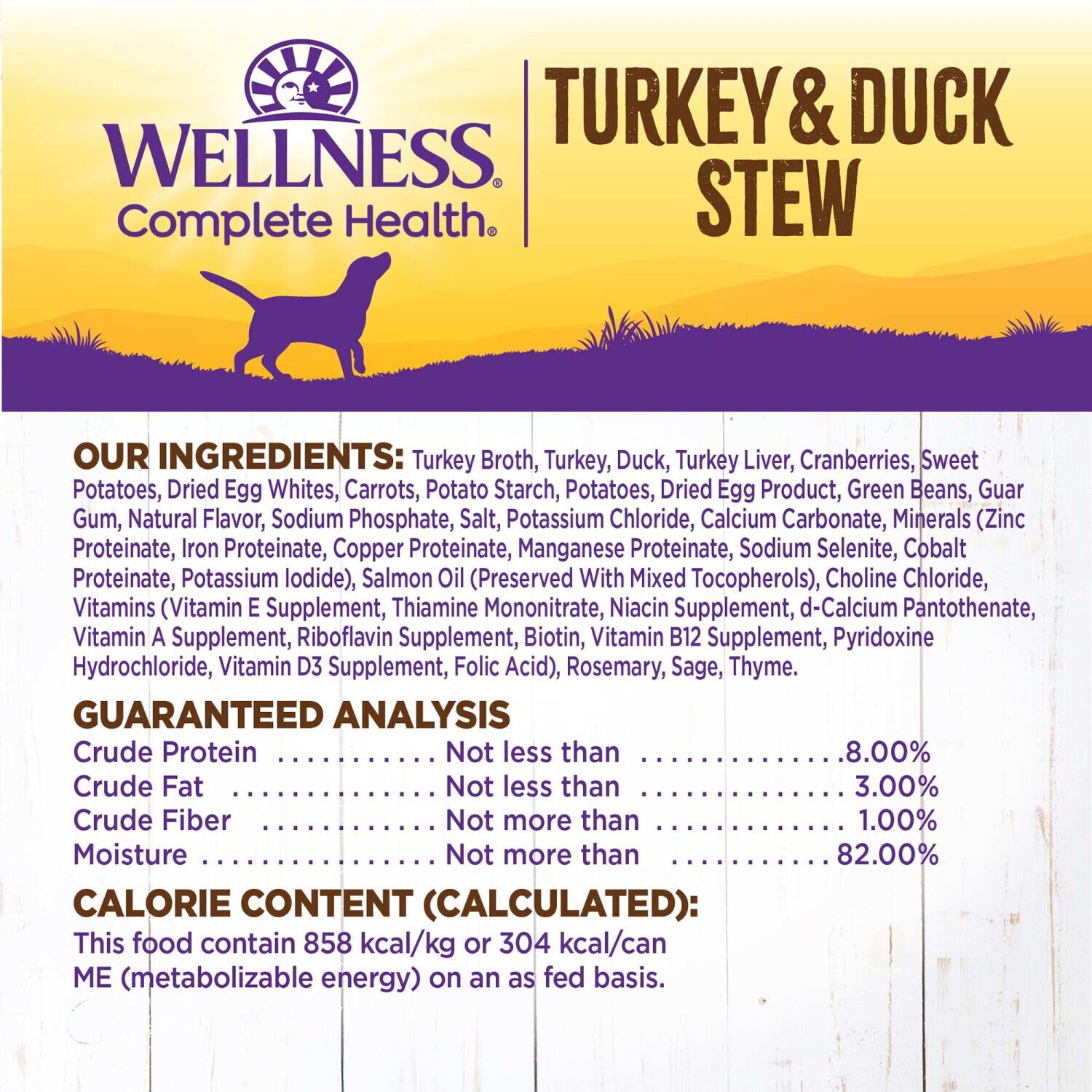 Wellness Thick & Chunky Natural Grain Free Turkey & Duck Stew Wet