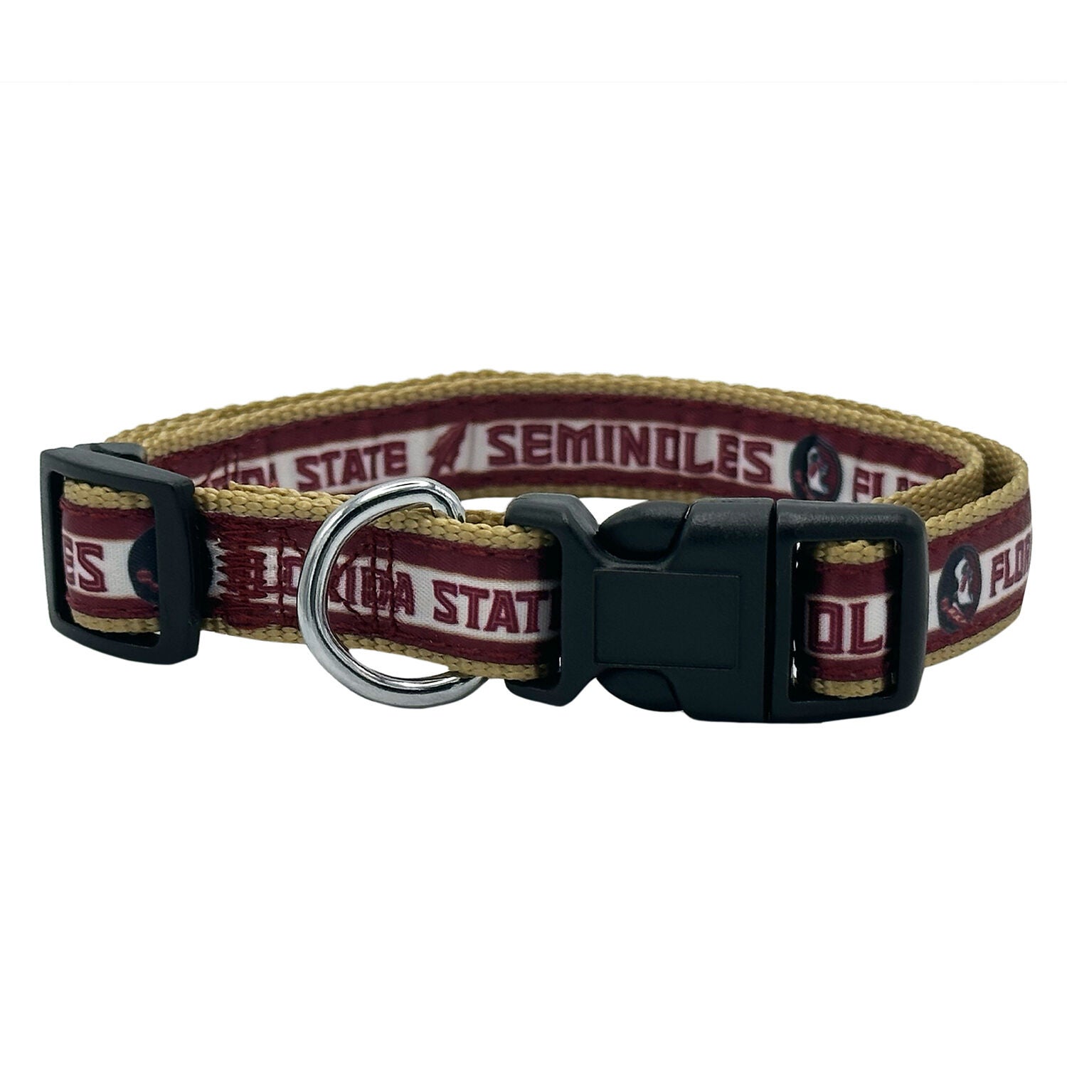 Pets First Ncaa Licensed Florida State University Seminoles Satin Dog Collar, Large