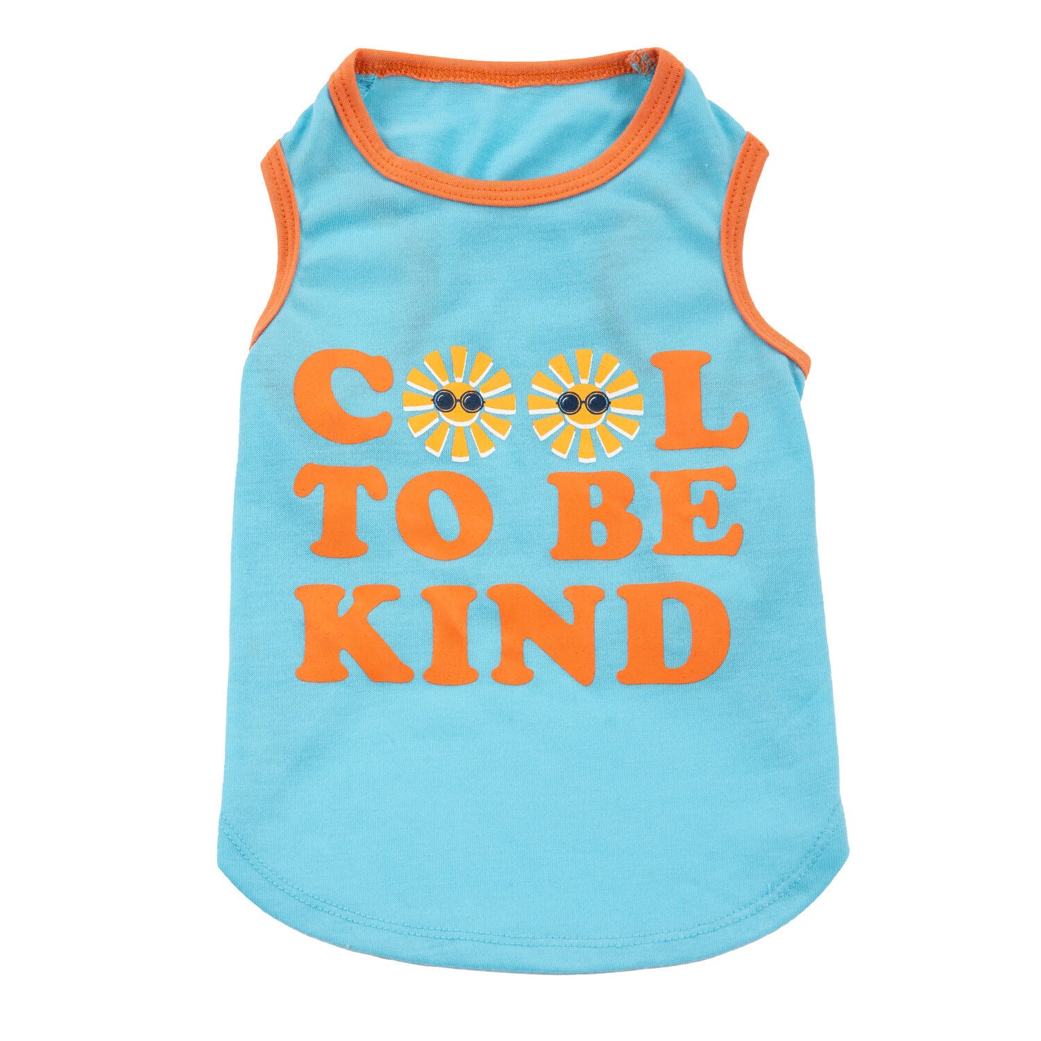 Simply Dog Cool To Be Kind Dog Tank Top Shirt, Green & Orange