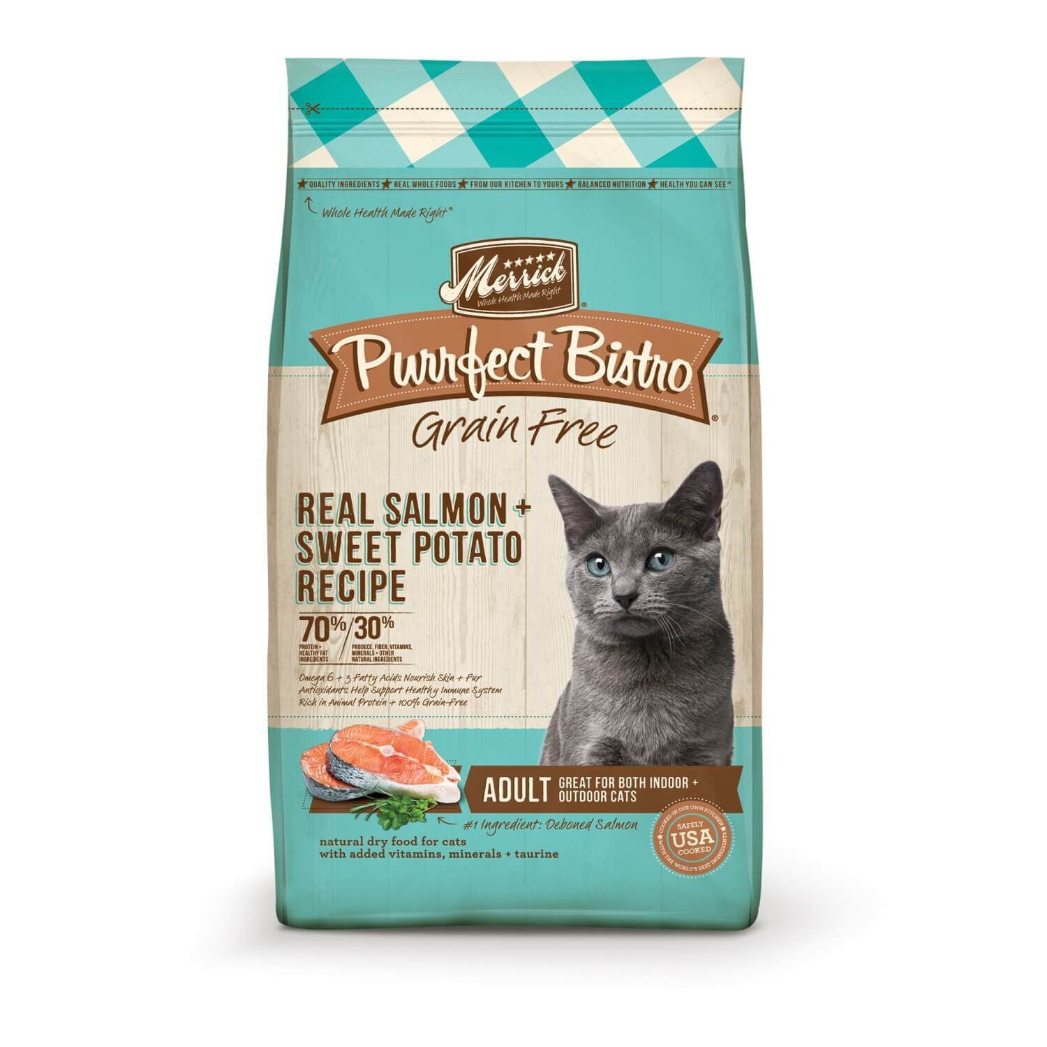 Merrick Purrfect Bistro Grain Free Real Salmon + Sweet Potato Recipe Dry Cat Food