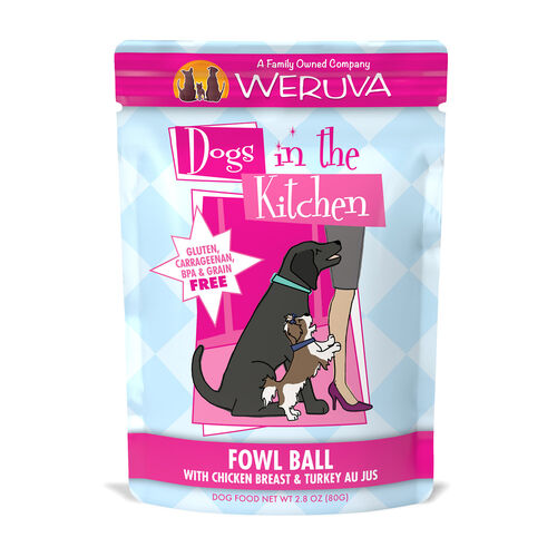 Dogs In The Kitchen Fowl Ball With Chicken & Turket Au Jus Dog Food