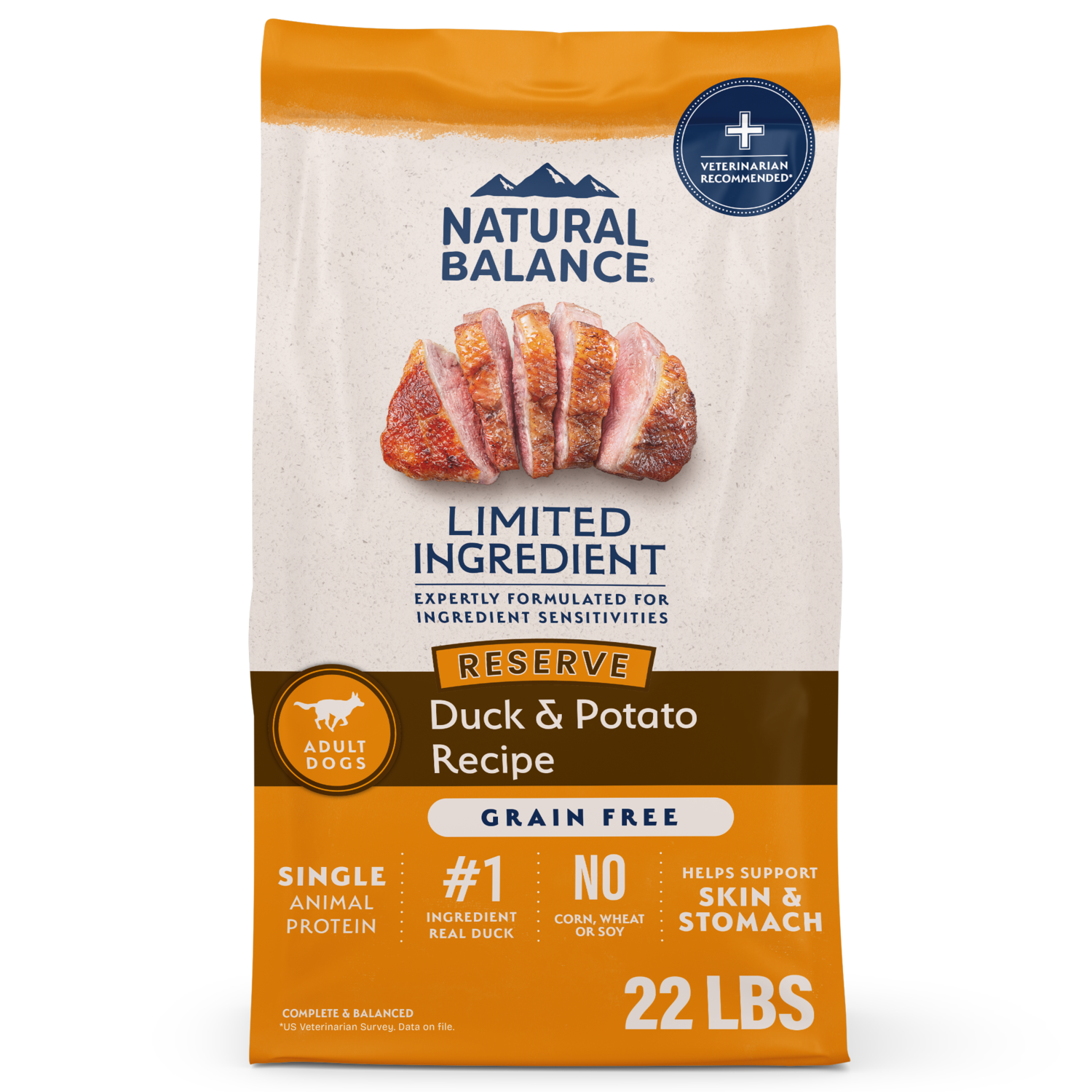 Natural Balance Limited Ingredient Reserve Grain Free Dry Dog Food, Duck & Potato Recipe