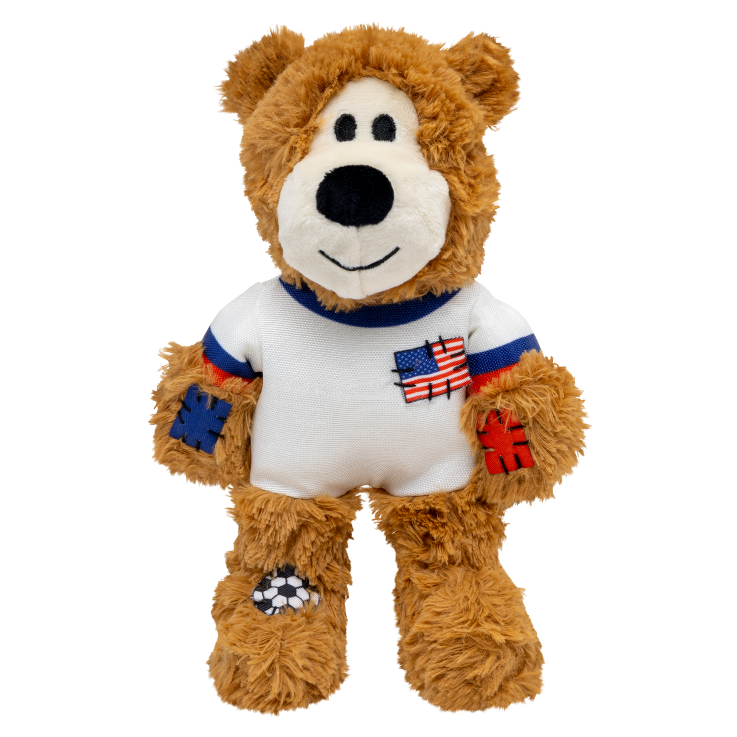 Kong Wild Knots Sport Soccer Bear Plush Tug Dog Toy, Usa