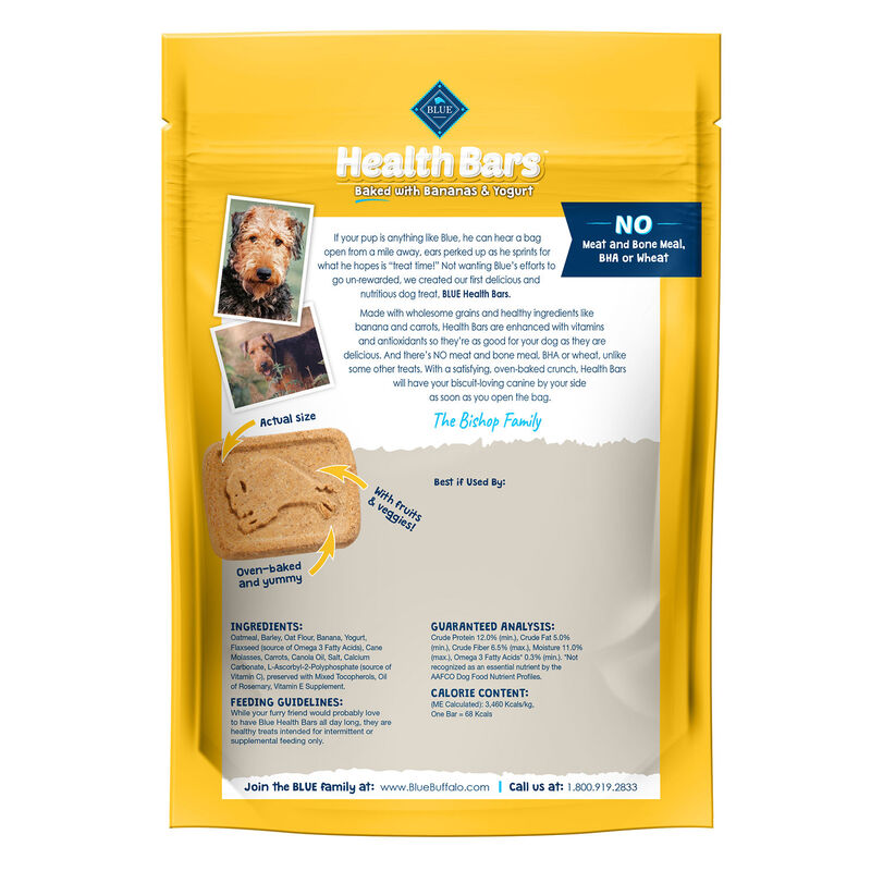 Health Bars Baked With Banana & Yogurt Dog Treats image number 2