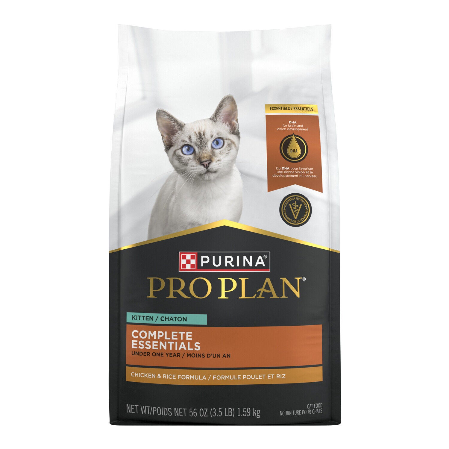 Purina Pro Plan Kitten Dry Food Complete Essentials Chicken And Rice Formula, 7 Lb. Bag