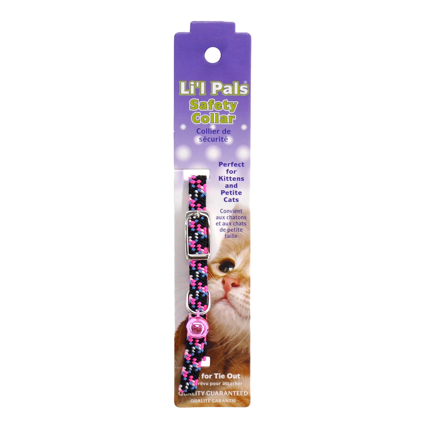 Coastal Pet Products Li'l Pals Elasticized Safety Kitten Collar With Reflective Threads - Pink