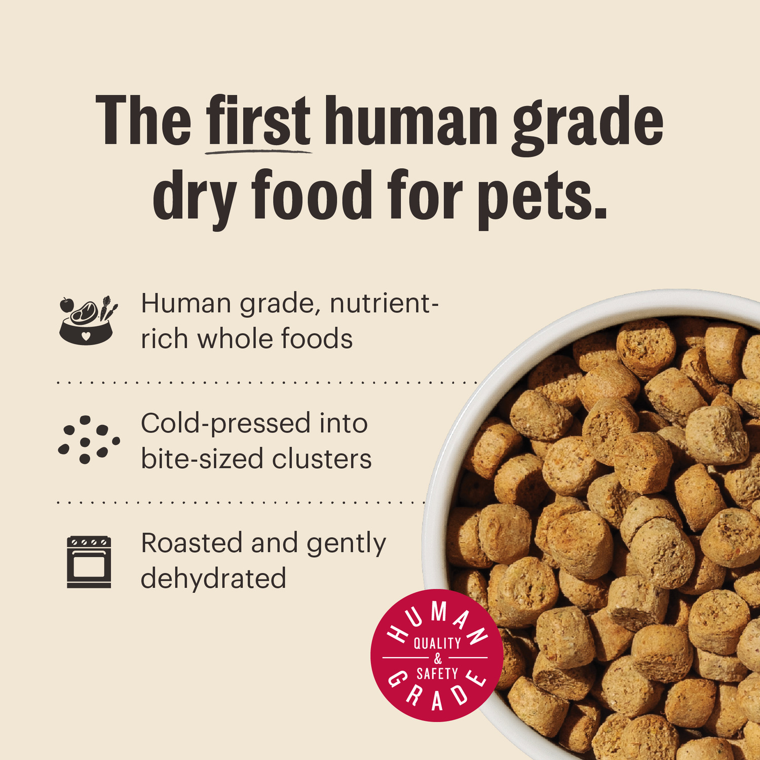The Honest Kitchen Gourmet Whole Food Clusters Whole Grain Chicken & Superfoods Recipe Dry Dog Food, 20-Lb