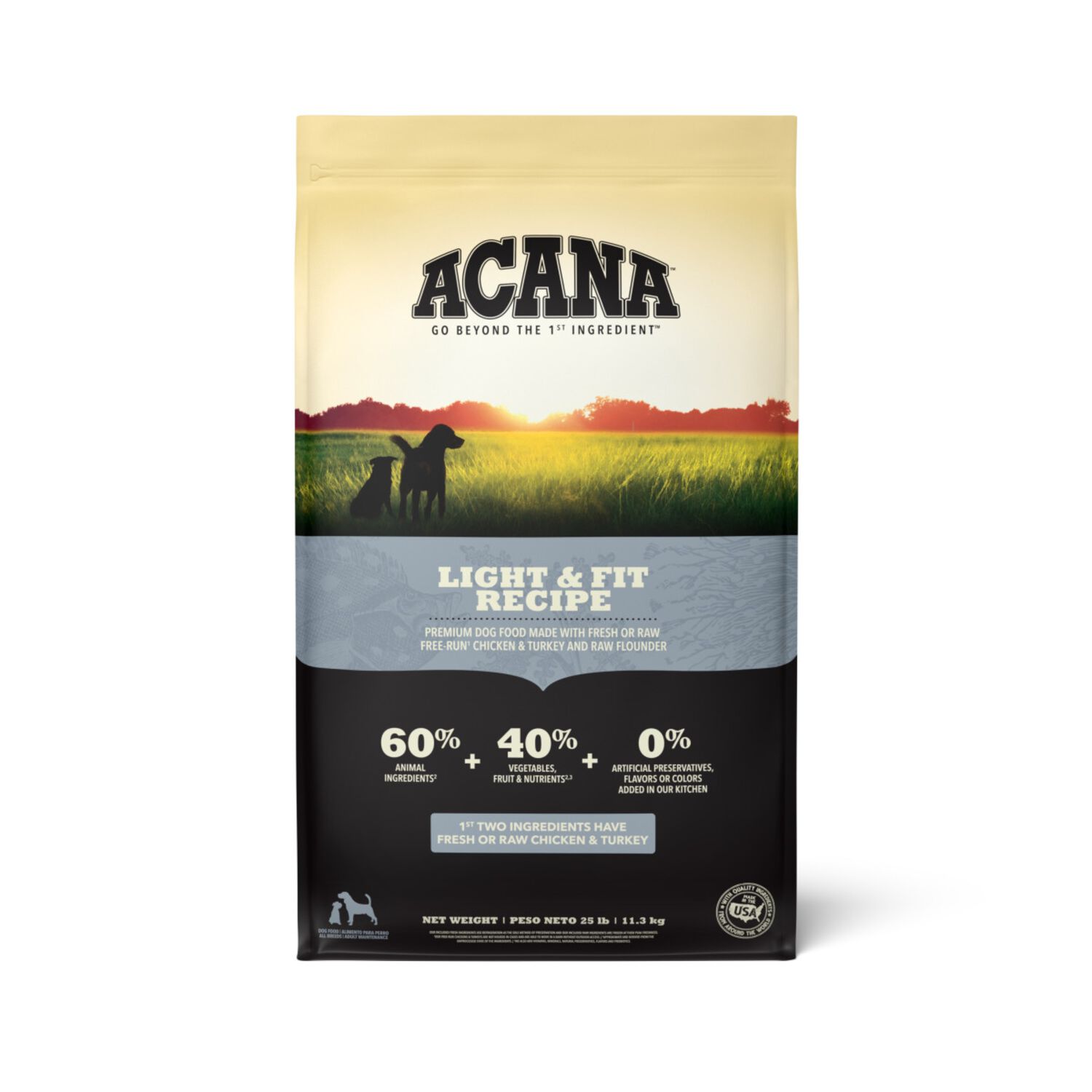 Acana Light & Fit Recipe Dry Dog Food, 25 Lb.