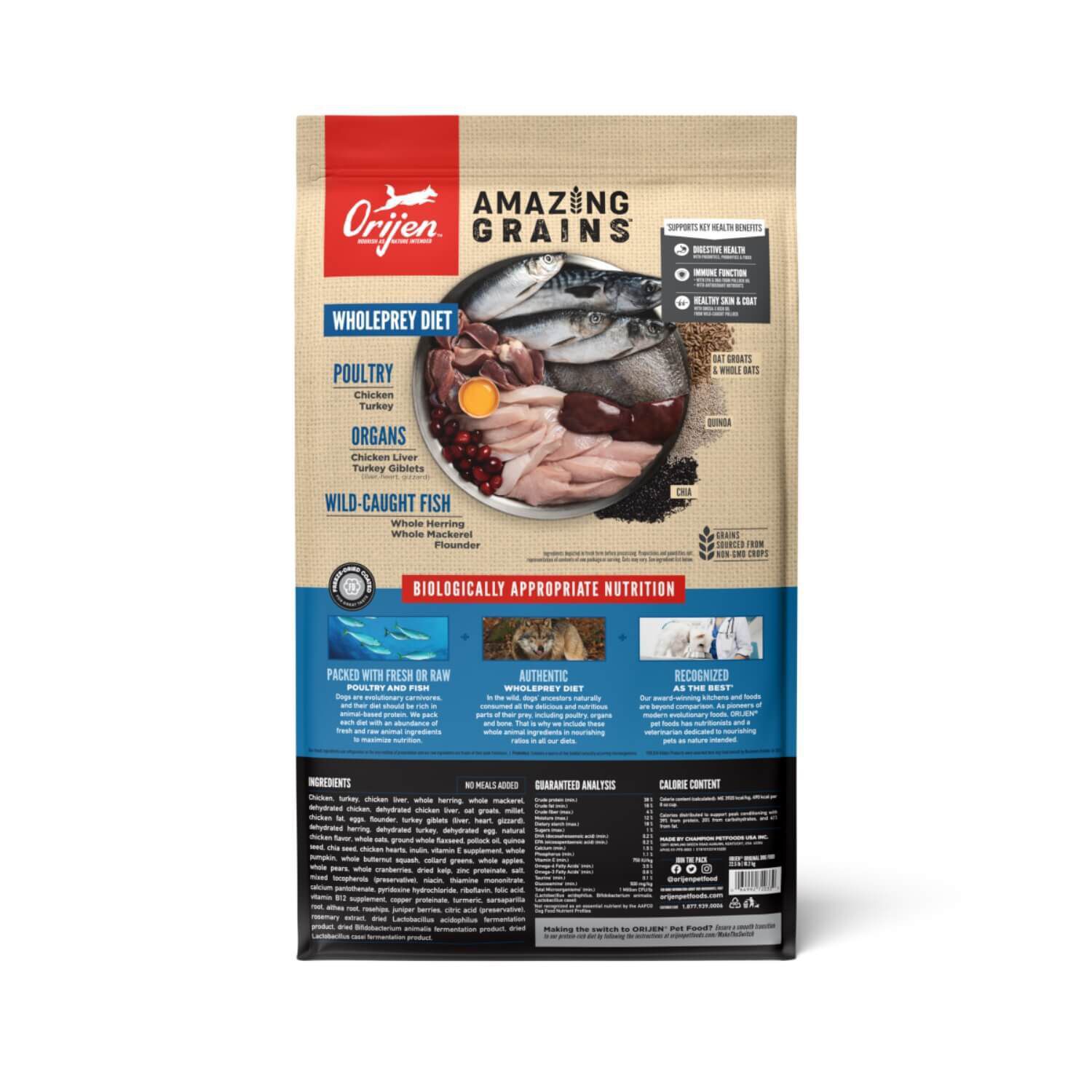 Orijen Amazing Grains High Protein Original Dry Dog Food