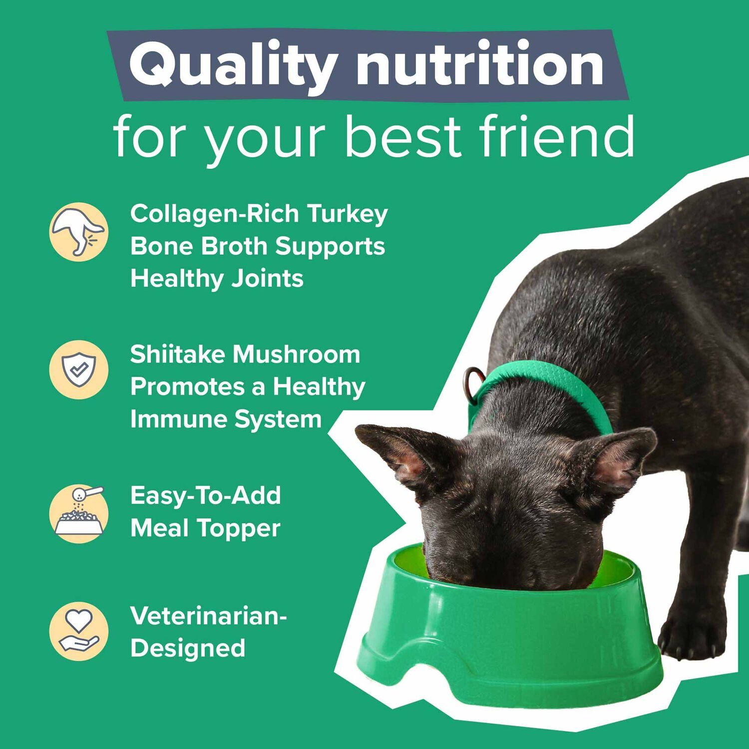 Dr. Marty Better Life Boosters Dehydrated Turkey Bone Broth Supplement Dog Food Topper, 3.17-Oz