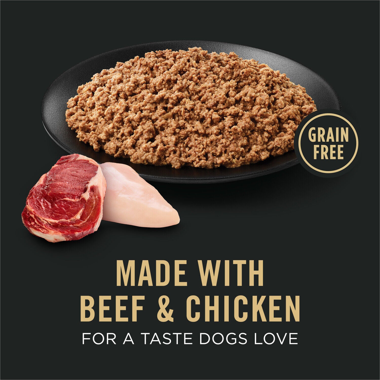 Purina Pro Plan Grain-Free Classic Pate Beef And Chicken Entree Wet Dog Food, 13Oz - Pack Of 12