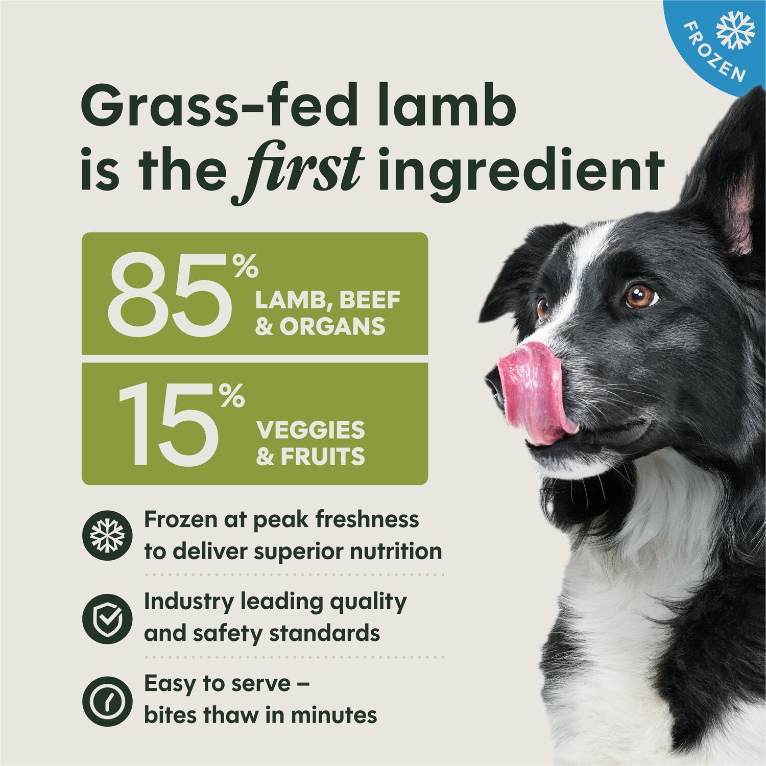 Instinct Raw Grass-Fed Lamb Bites Frozen Dog Food, 5.4-Lb