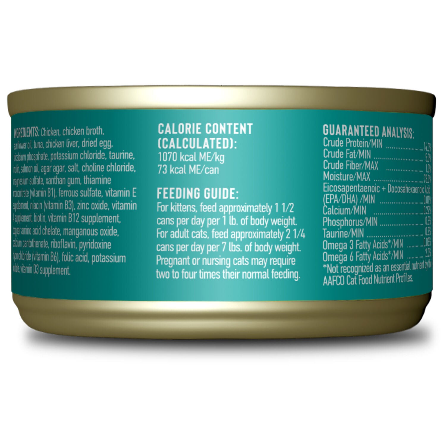 Tiki Cat Baby Pate Wet Cat Food For Kittens, Chicken, Tuna & Chicken Liver, 2.4-Oz Can Pack Of 12