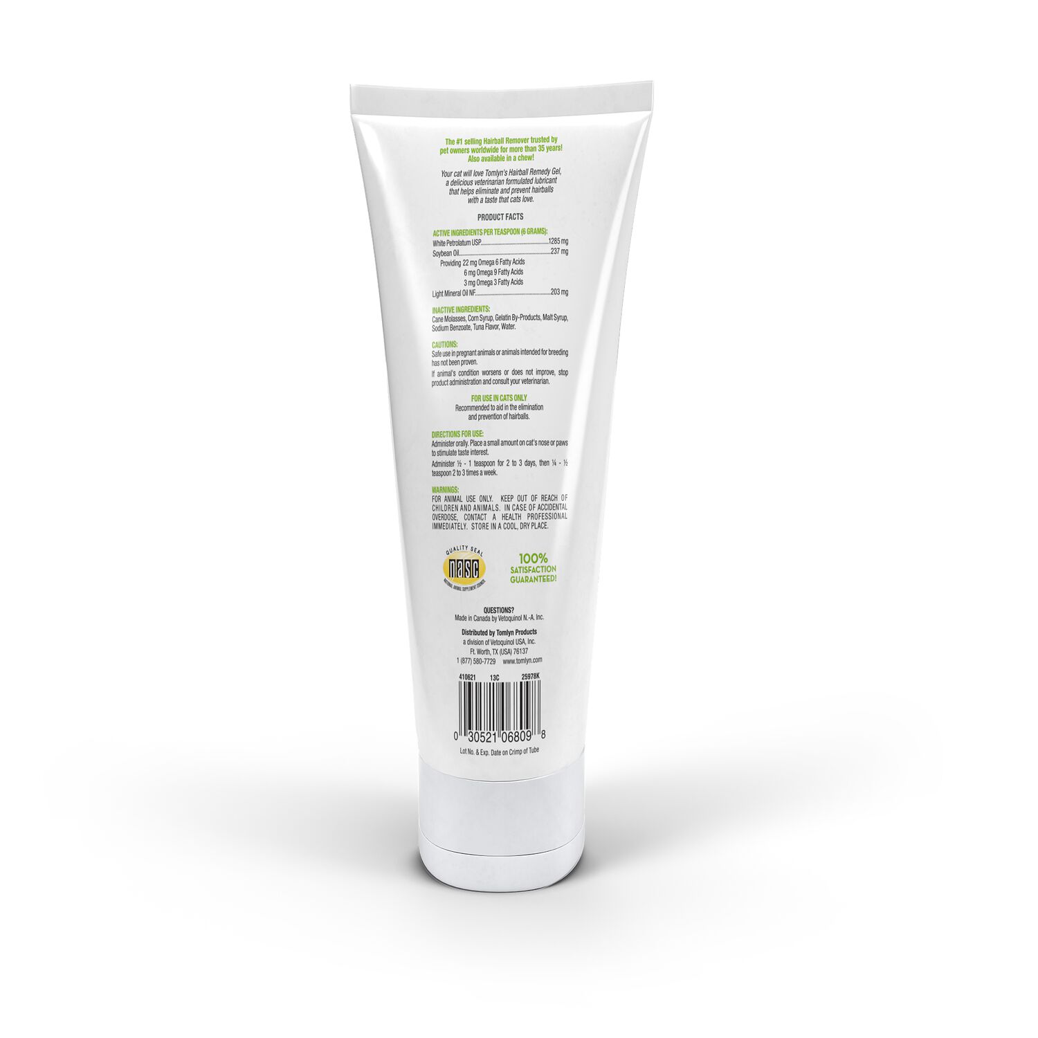 Tomlyn Laxatone Hairball Remedy Gel For Cats & Kittens, Tuna Flavor, 4.25-Oz Tube