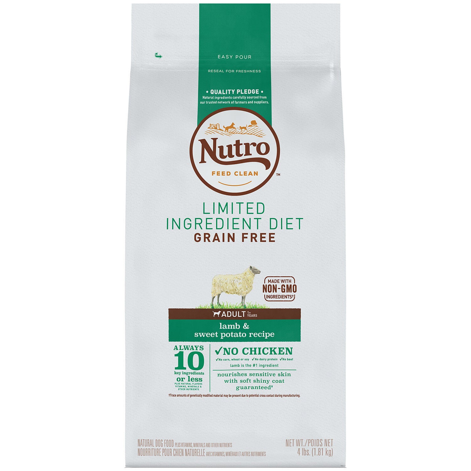 Nutro Limited Ingredient Diet Adult Lamb Sweet Potato Recipe Dog Food