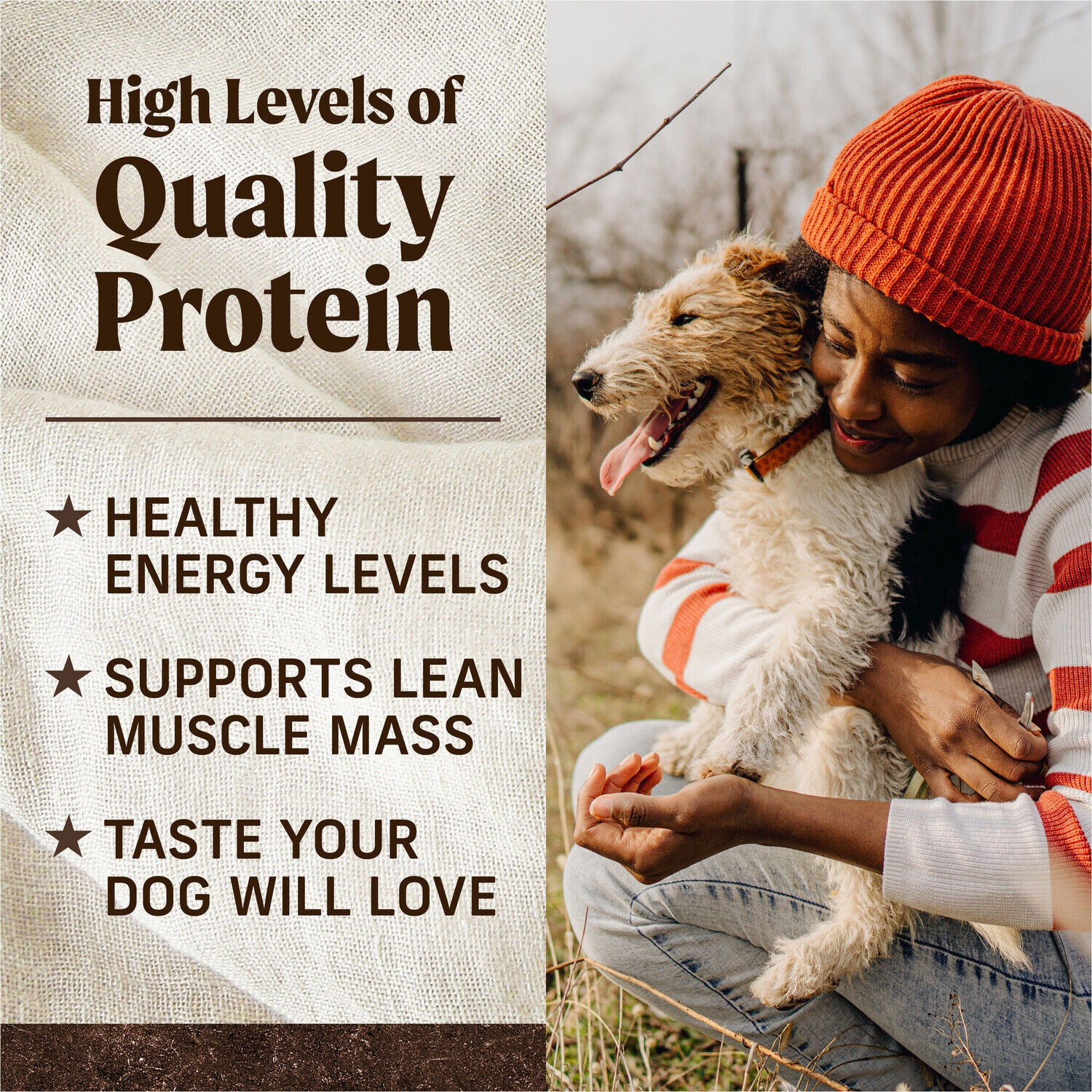 Merrick Premium Grain Free Adult Dry Dog Food, Wholesome And Natural Kibble With Beef, Bison And Sweet Potato - 22.0 Lb. Bag
