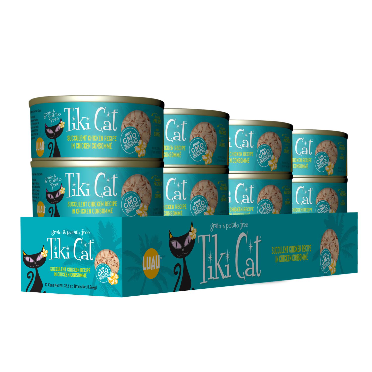 Tiki Cat Luau Wet Cat Food, Succulent Chicken, 2.8-Oz Can 12-Count