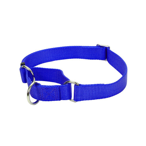 No! Slip Martingale Adjustable Dog Collar - Blue