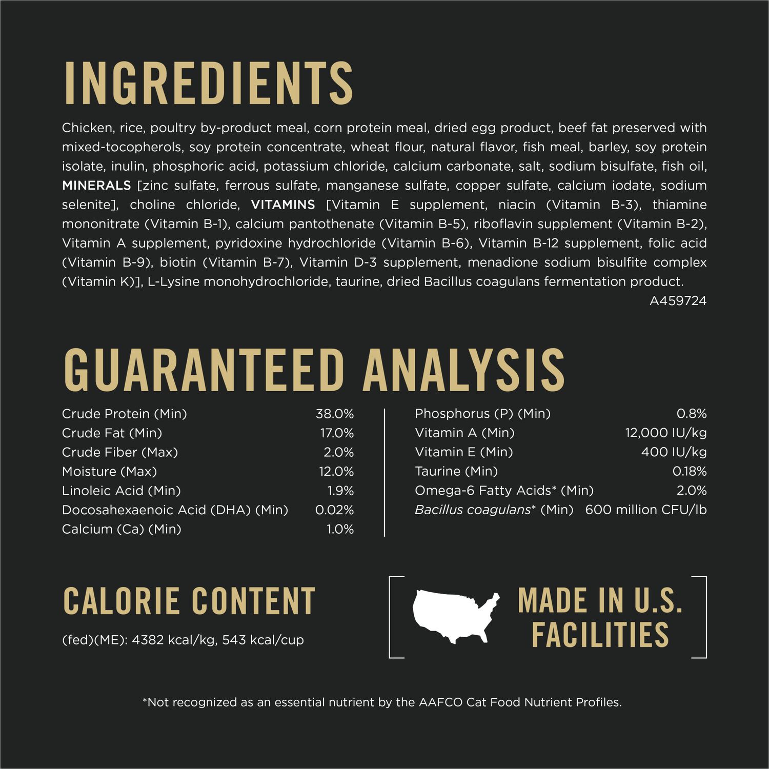 Purina Pro Plan All Life Stages High Protein Dry Cat Food, Chicken And Rice Recipe, 3.2-Lb Bag