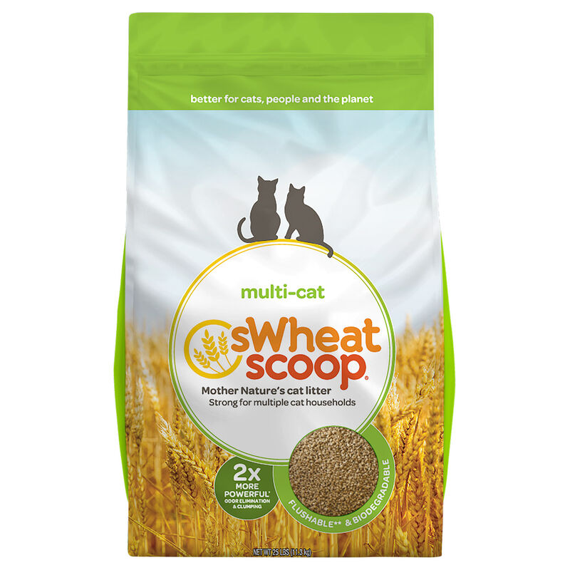Multi Cat Unscented Natural Clumping Wheat Litter image number 1