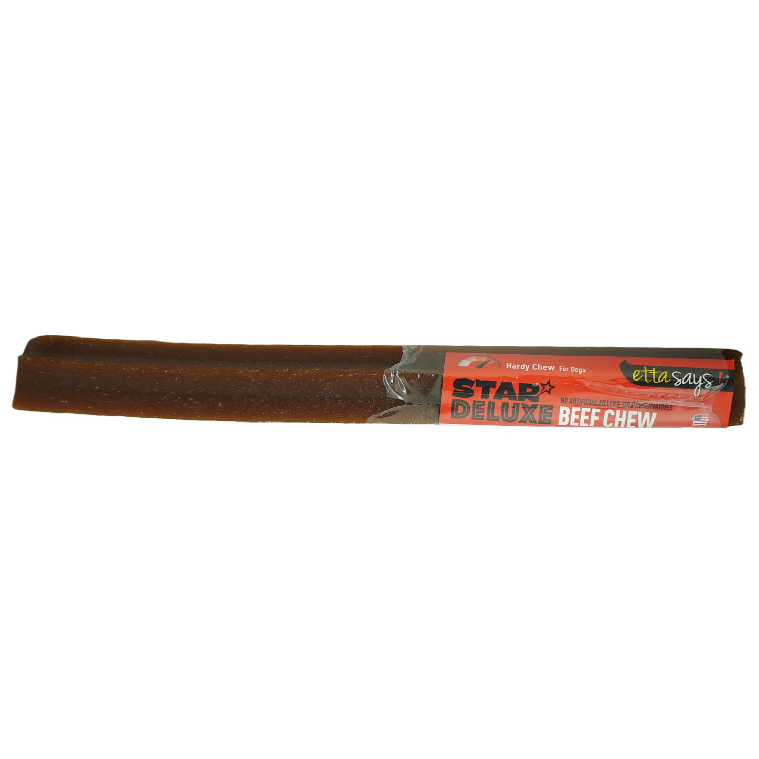 Etta Says! Star Deluxe Rawhide-Free Natural Dog Chew Treat, Beef Flavor, 7-Inch