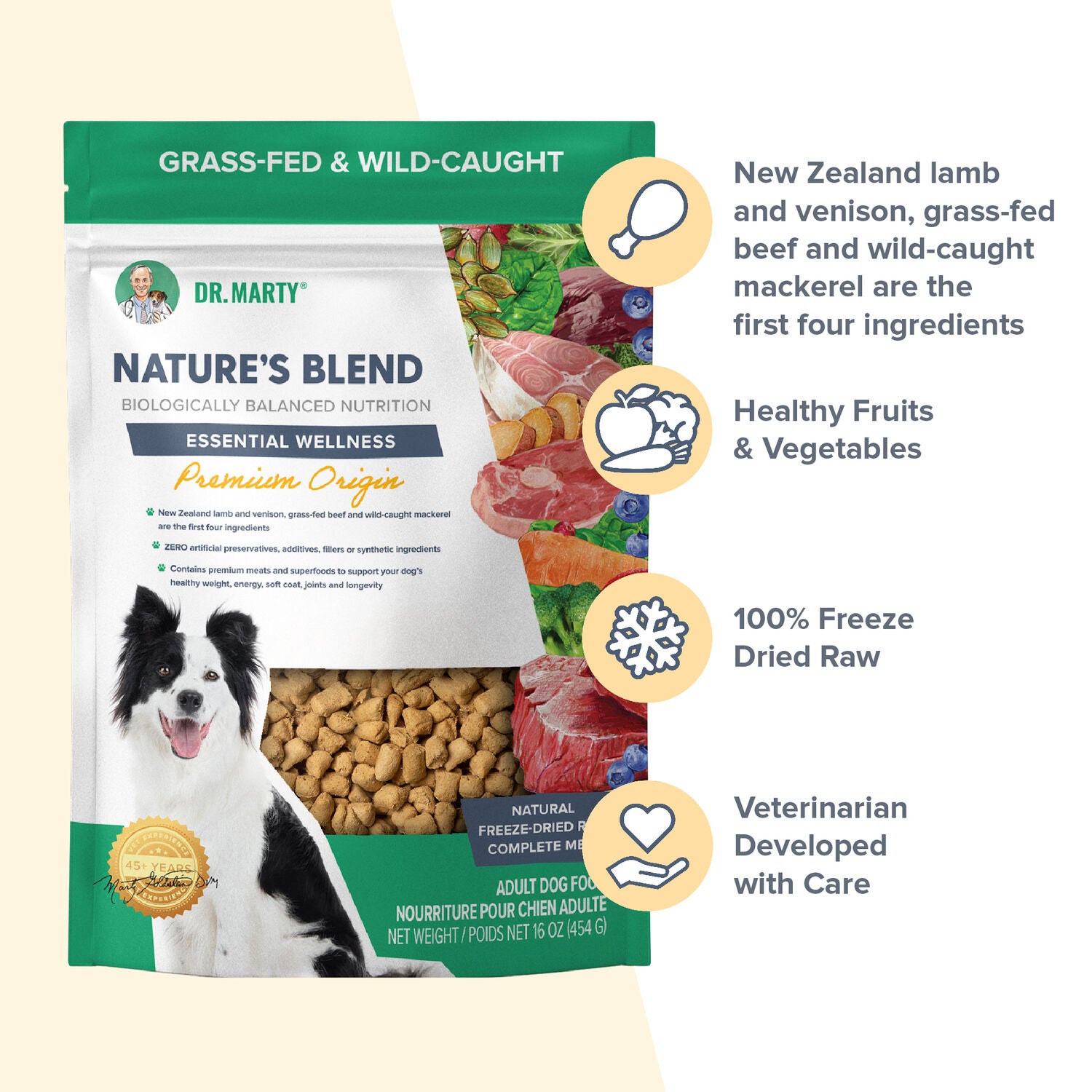 Dr. Marty Nature's Blend Premium Origin Freeze-Dried Raw Dog Food, 80-Oz