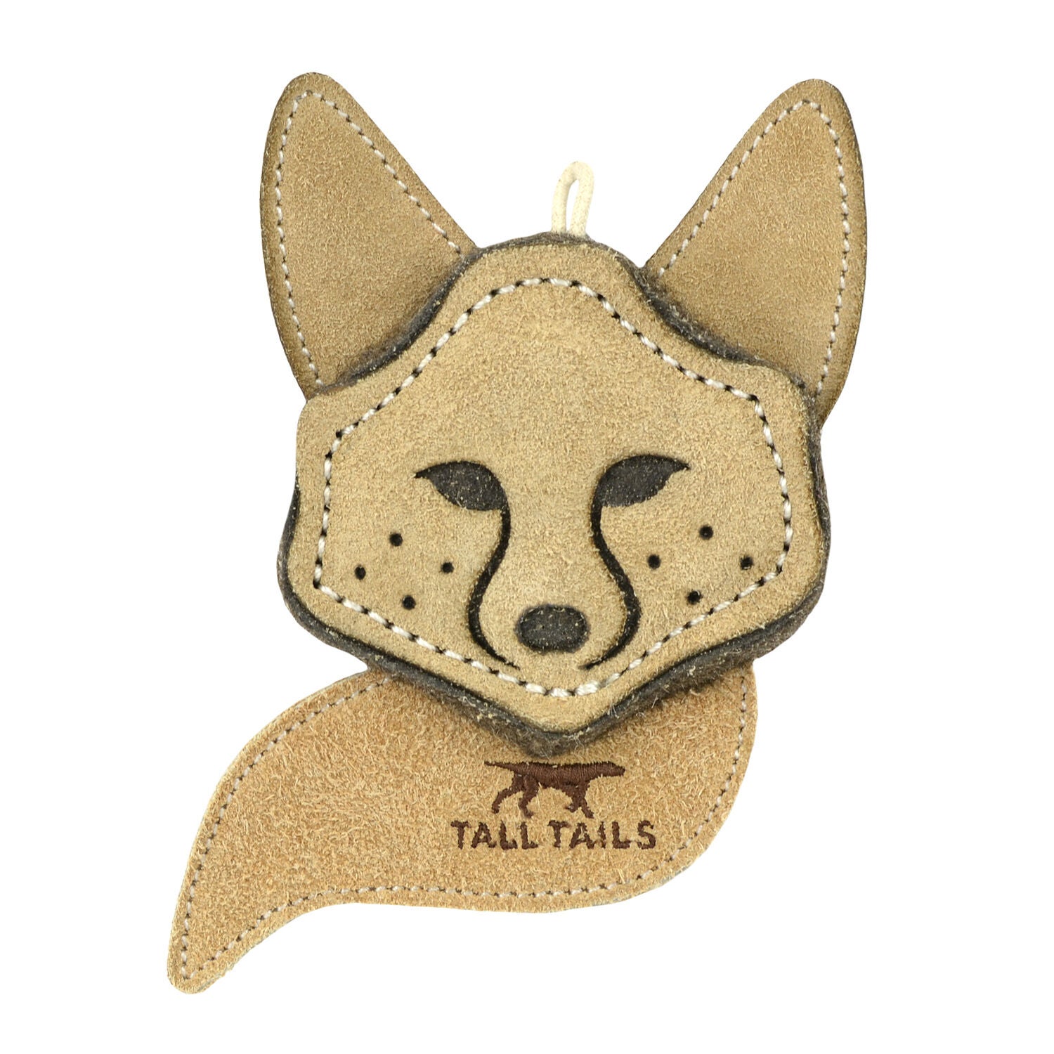 Tall Tails Scrappy Fox Durable Leather Dog Toy