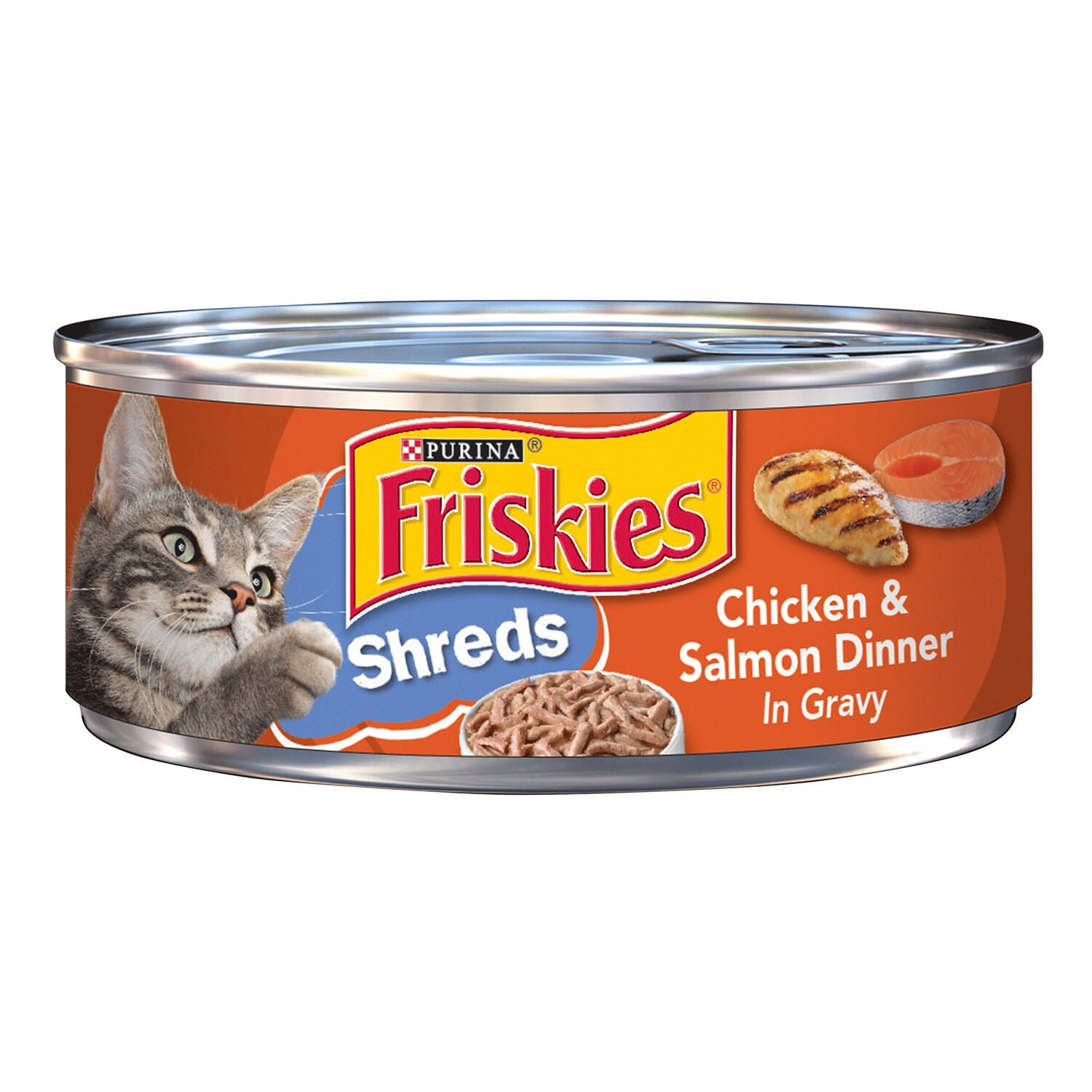 Friskies Shreds Chicken Salmon Dinner In Gravy Wet Cat Food