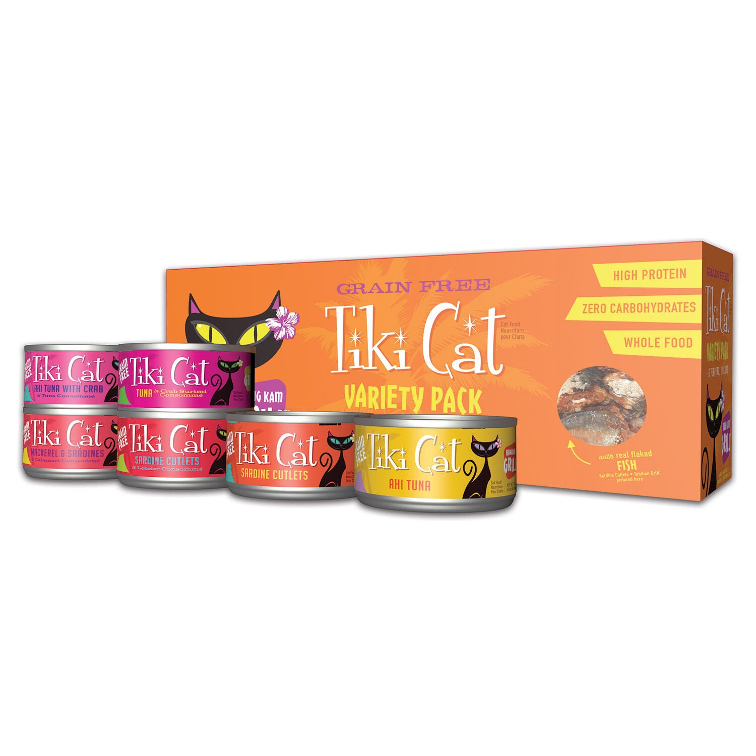 Tiki Cat King Kamehameha Grill Variety Pack Wet Cat Food, 12 Cans