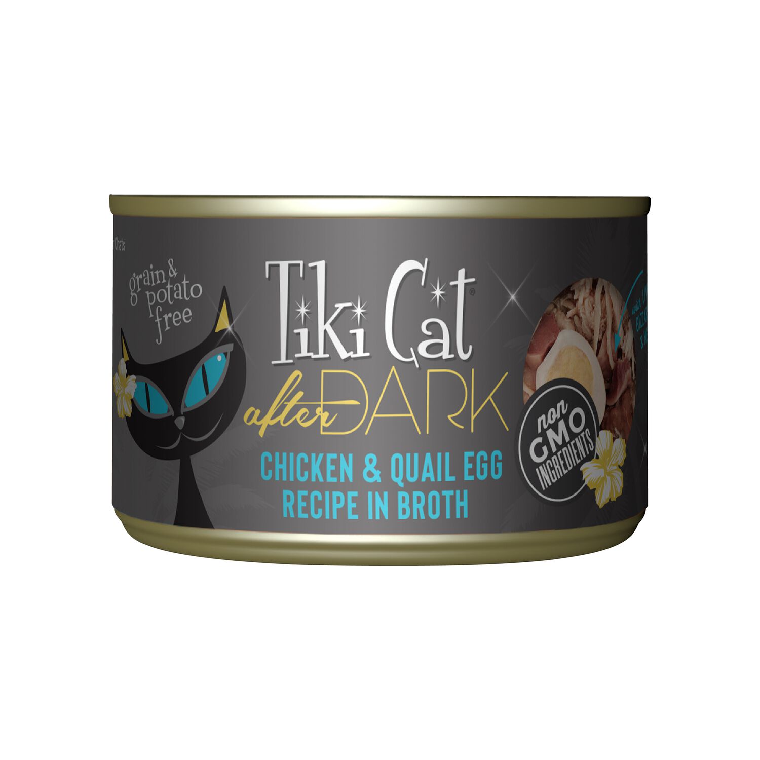 Tiki Cat After Dark Whole Foods Wet Cat Food, Chicken & Quail Egg