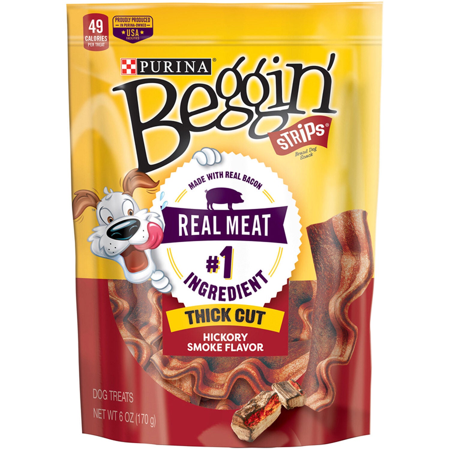 Purina Beggin' Strips With Real Meat Dog Treats, Thick Cut Hickory Smoke Flavor