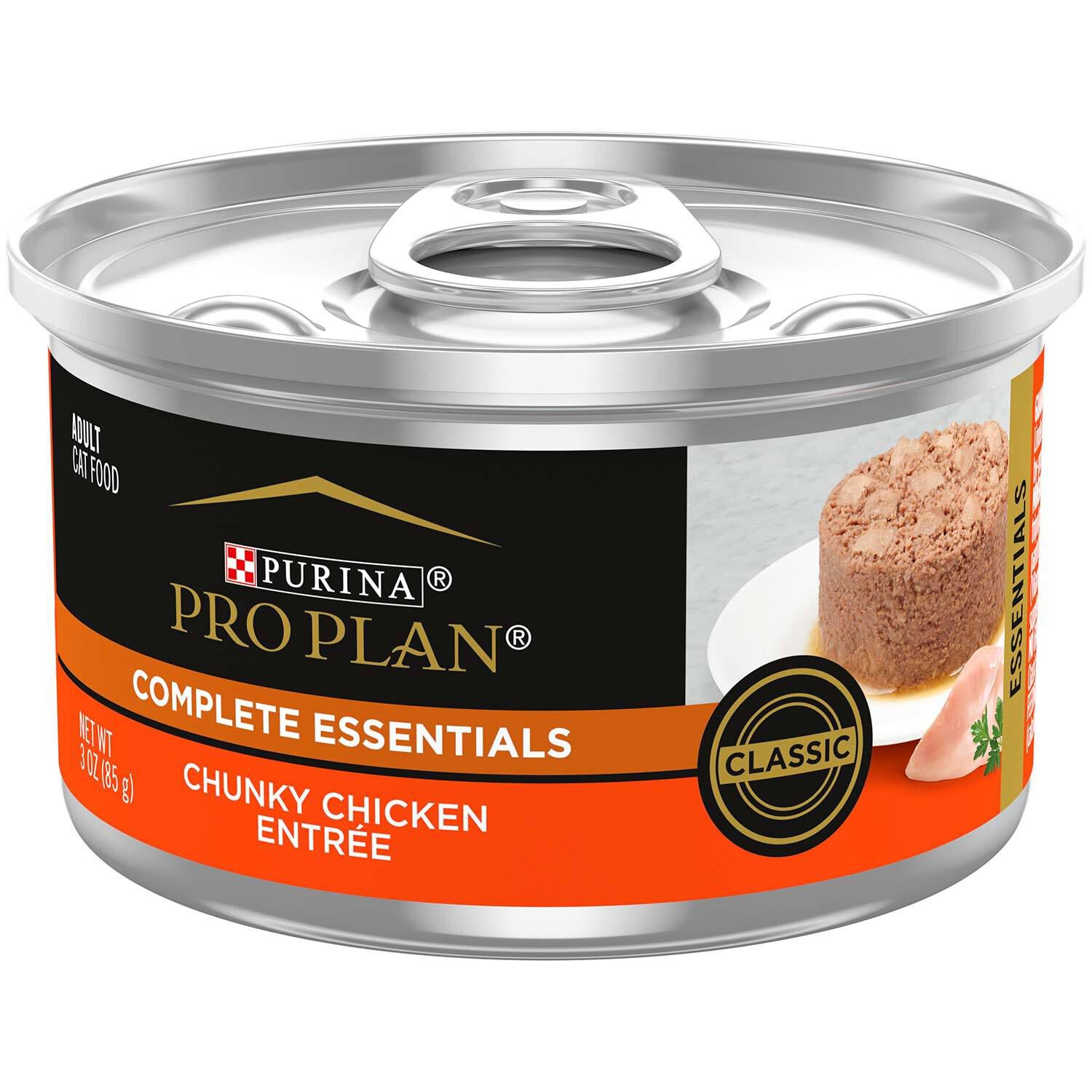 Purina Pro Plan Complete Essentials Classic Chunky Chicken Entree Adult Wet Cat Food, 3-Oz Can