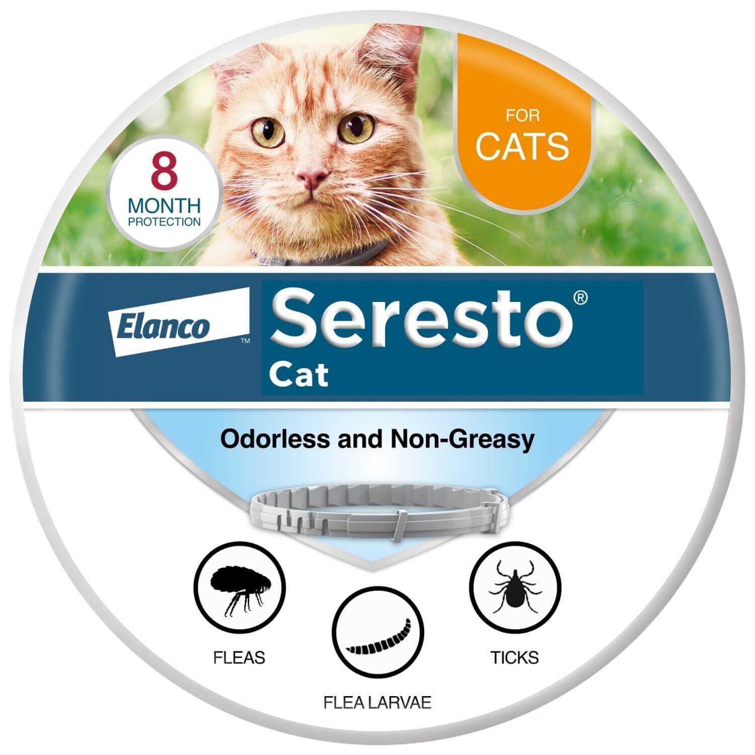 Seresto Flea & Tick Treatment & Prevention Collar For Cats, 8 Months Protection