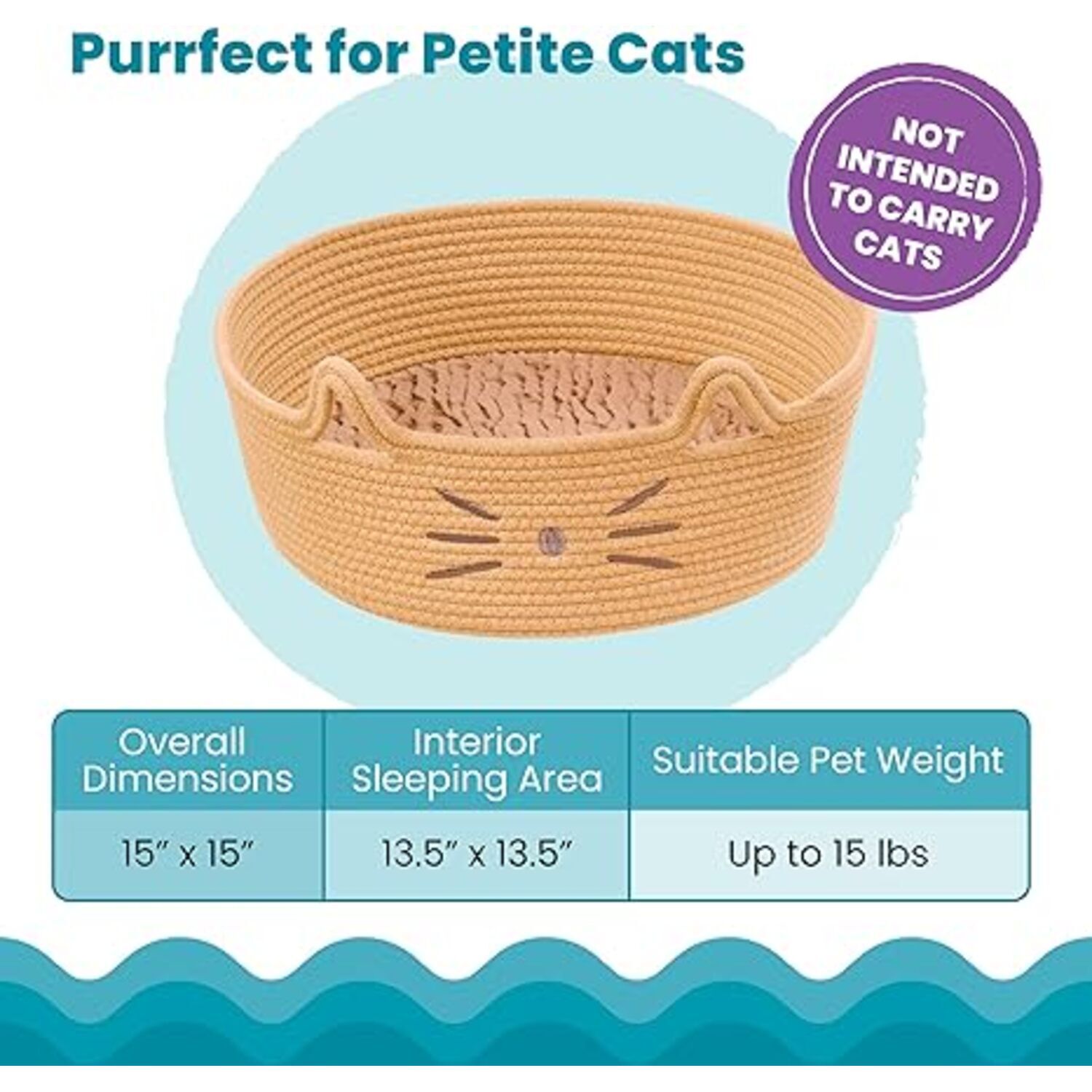 Catstages Bed & Basket Retreat Cat Bed, Tan, 15"
