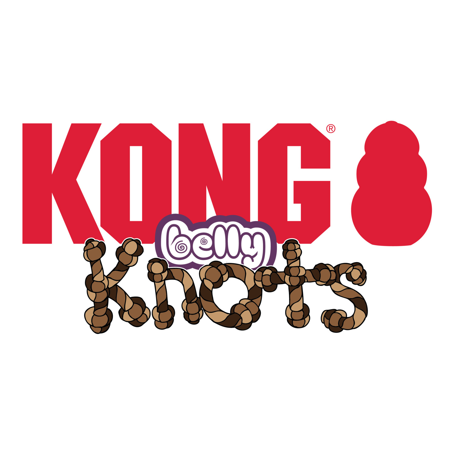 Kong Knots Belly Gorilla Plush Rope Dog Toy, Medium/Large