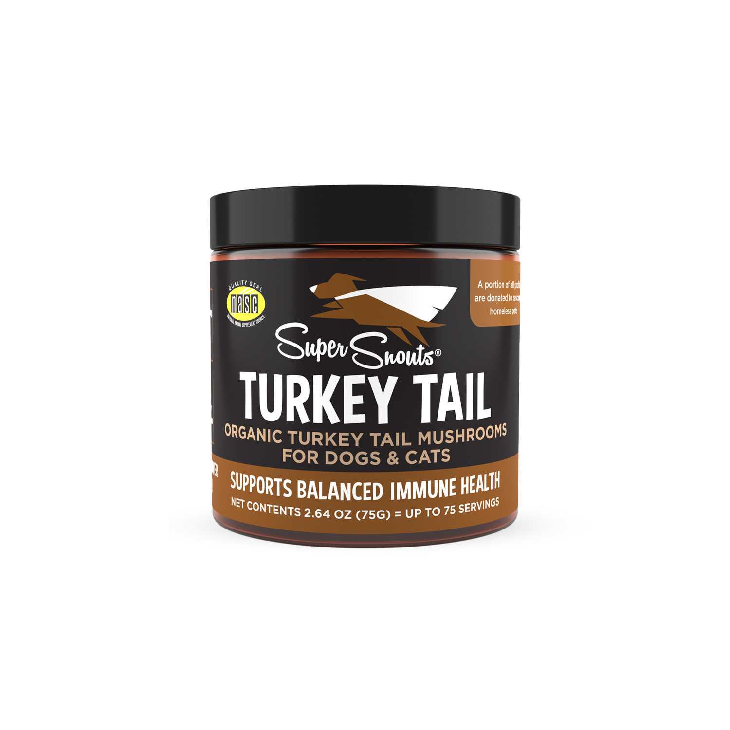 Super Snouts Turkey Tail Immunity Dog Supplement, 2.64-Oz