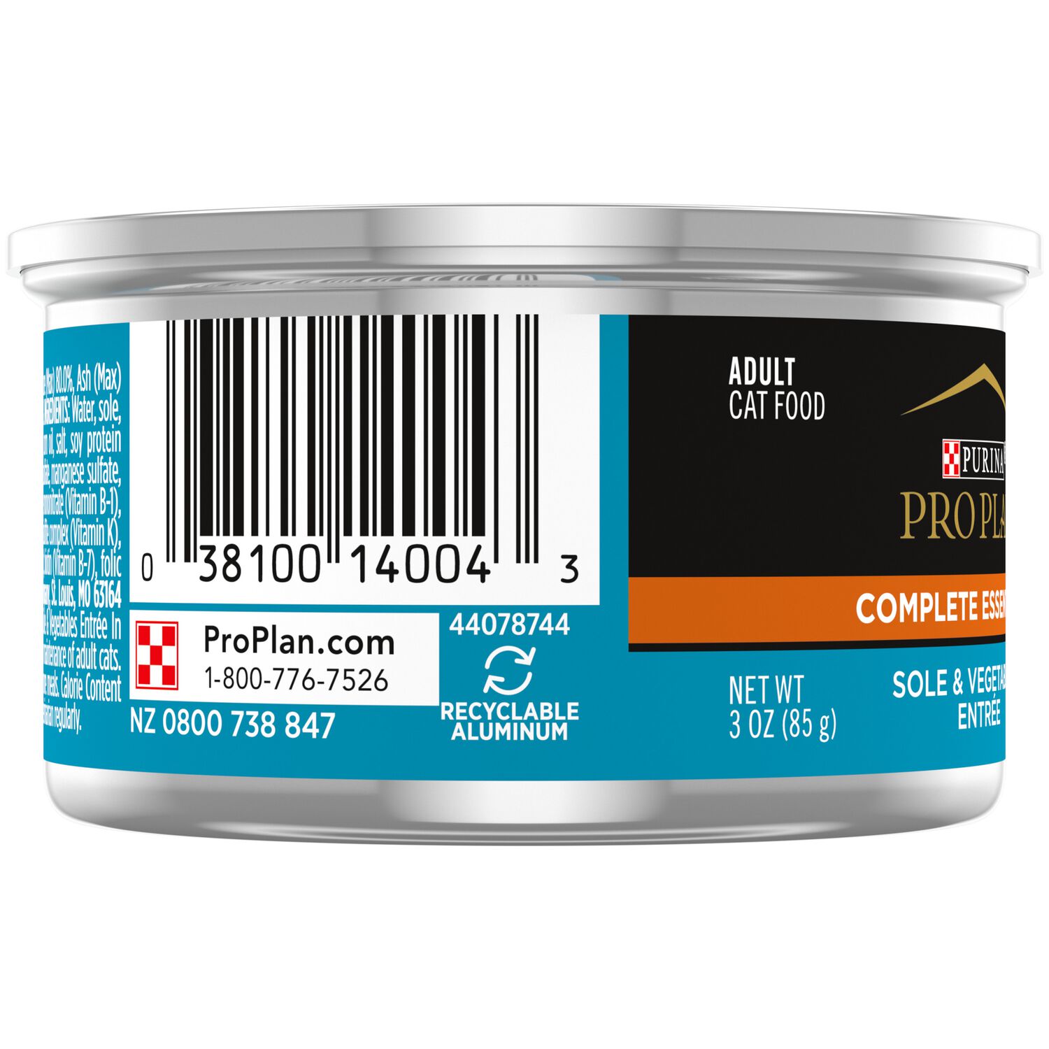 Purina Pro Plan Complete Essentials Sole & Vegetable Entree In Sauce Wet Cat Food, 3 Oz. - 24 Pack