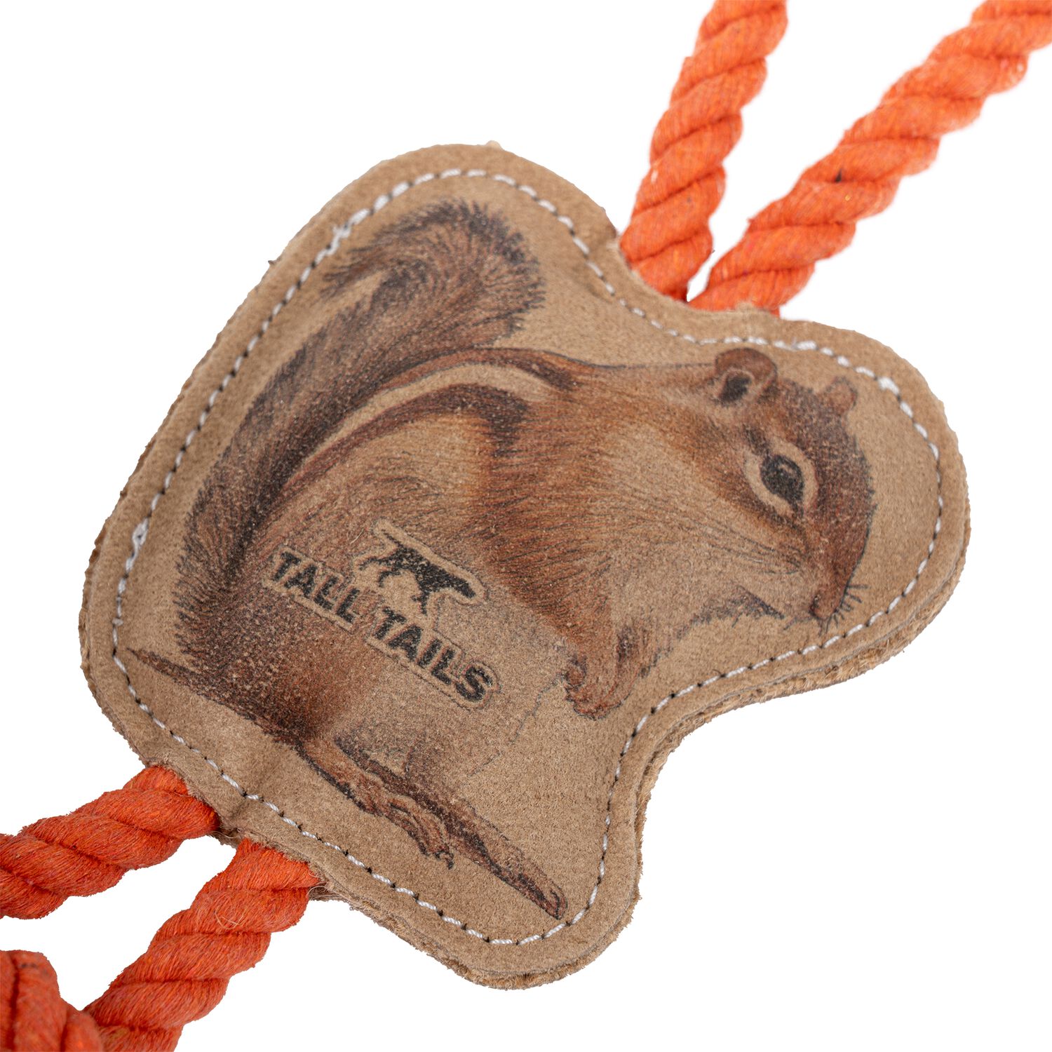 Tall Tails Natural Leather Chipmunk Tug Dog Toy, 12-Inch