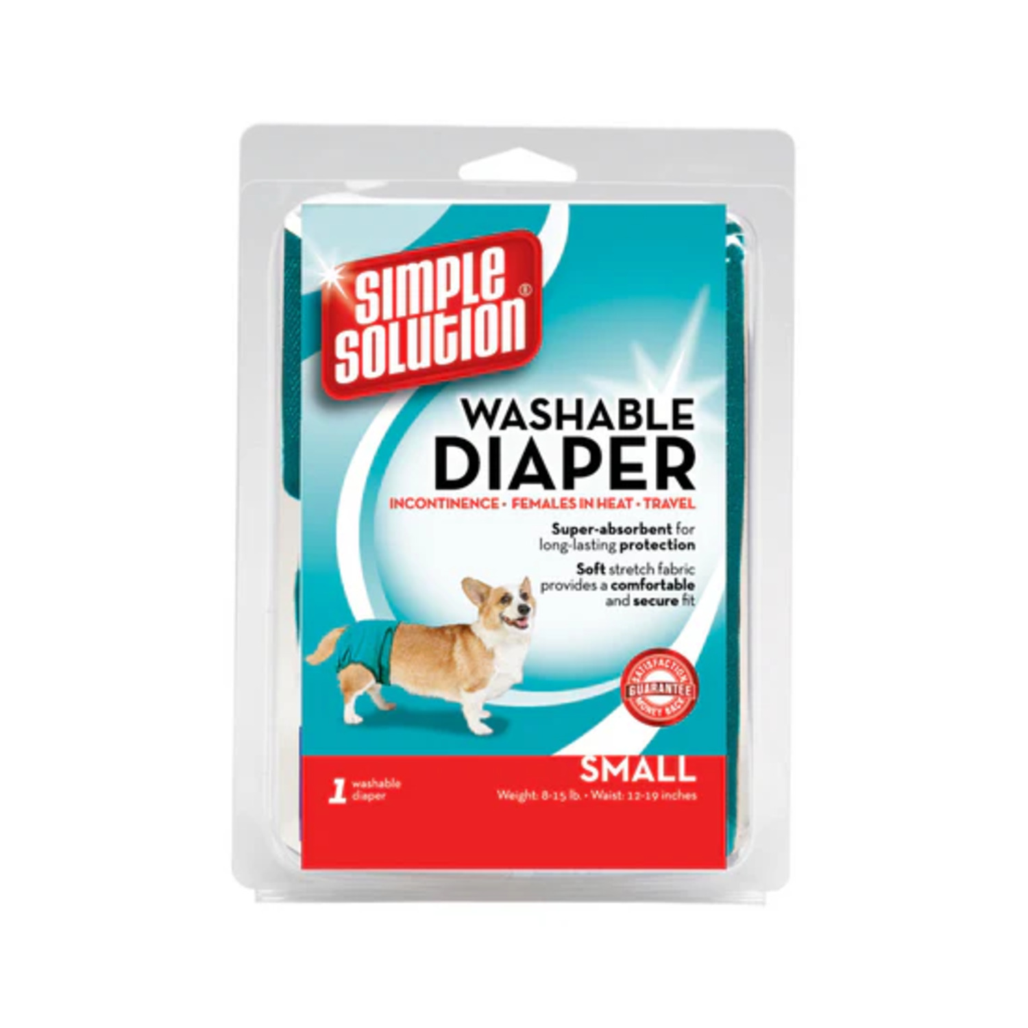 Simple Solution Washable Dog Diaper, Medium