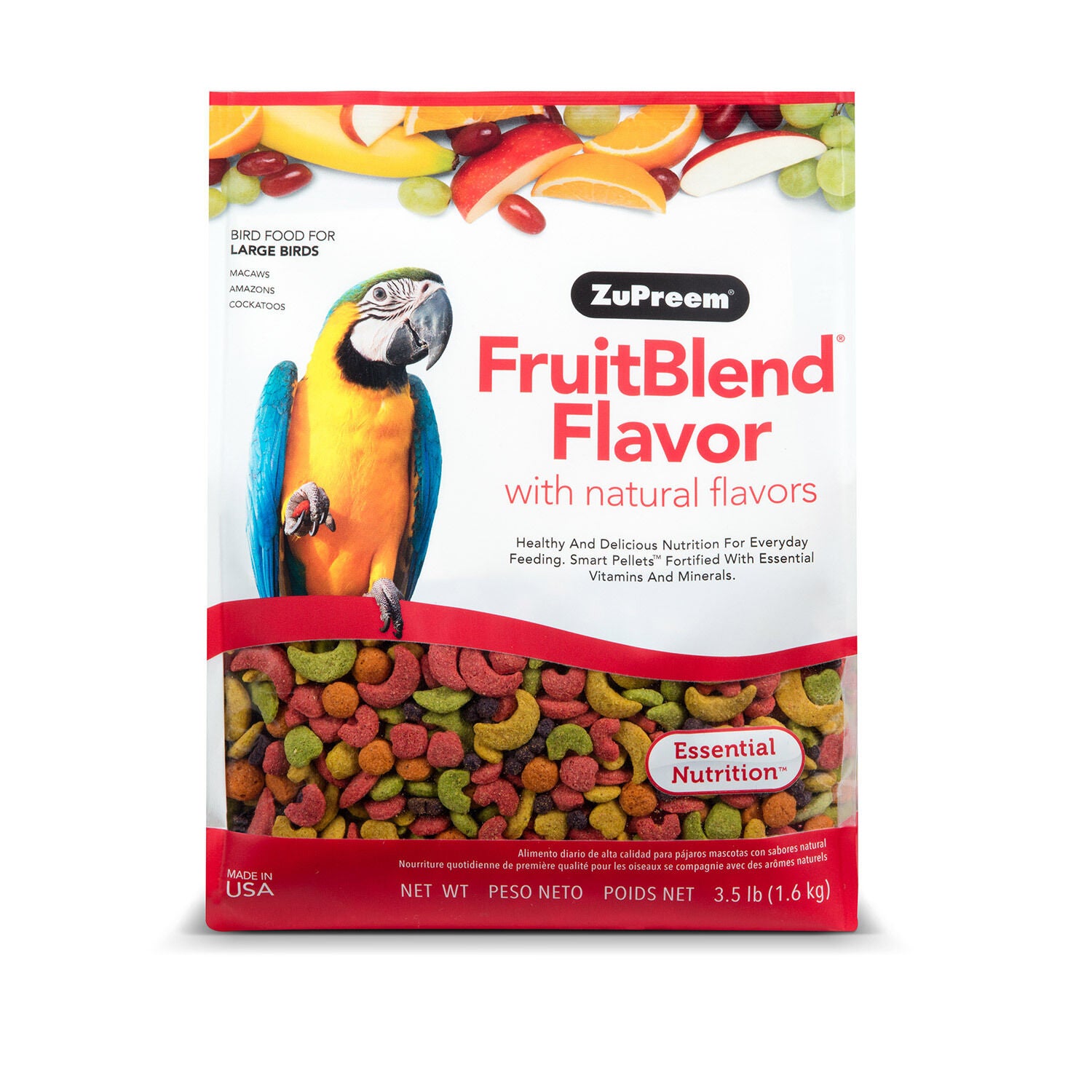Zupreem Fruitblend With Natural Fruit Flavors Large Bird Food