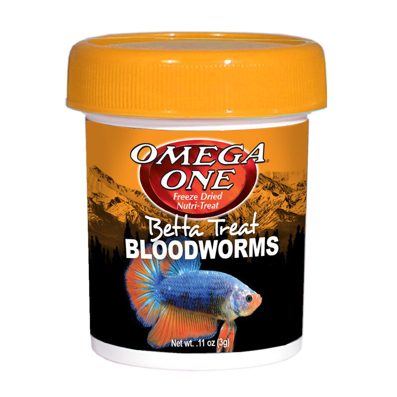 Betta Treat Bloodworms .11 Oz Fish Food