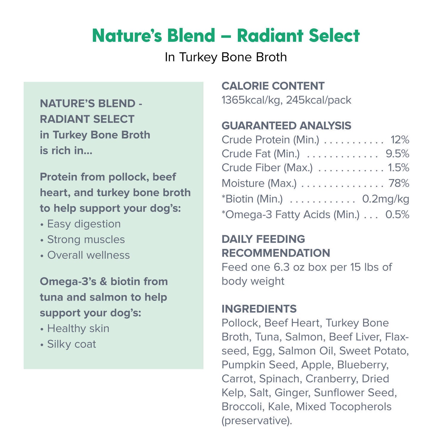 Dr. Marty Nature's Blend Radiant Select In Turkey Bone Both Wet Dog Food, 6.3Oz