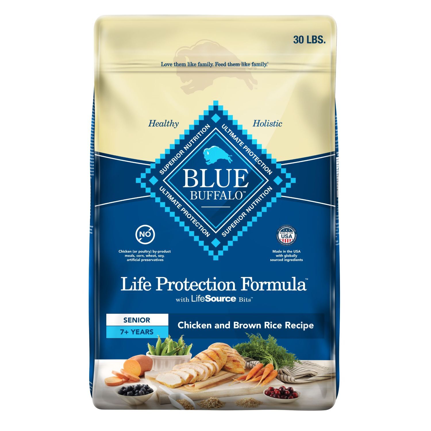 Blue Buffalo Life Protection Chicken & Brown Rice Senior Dry Dog Food