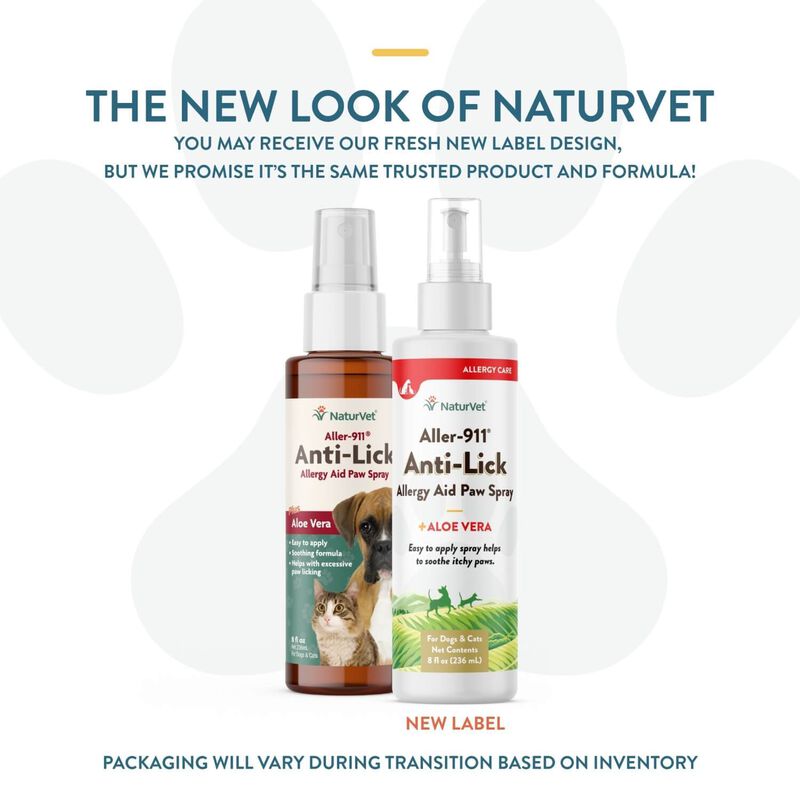 Natur Vet Aller 911 Anti Lick Topical Paw Spray For Dogs & Cats