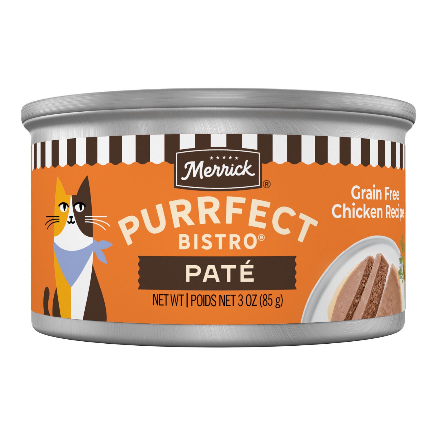 Merrick Purrfect Bistro Chicken Recipe Pate Grain-Free Wet Cat Food, 3-Oz Can Pack Of 24
