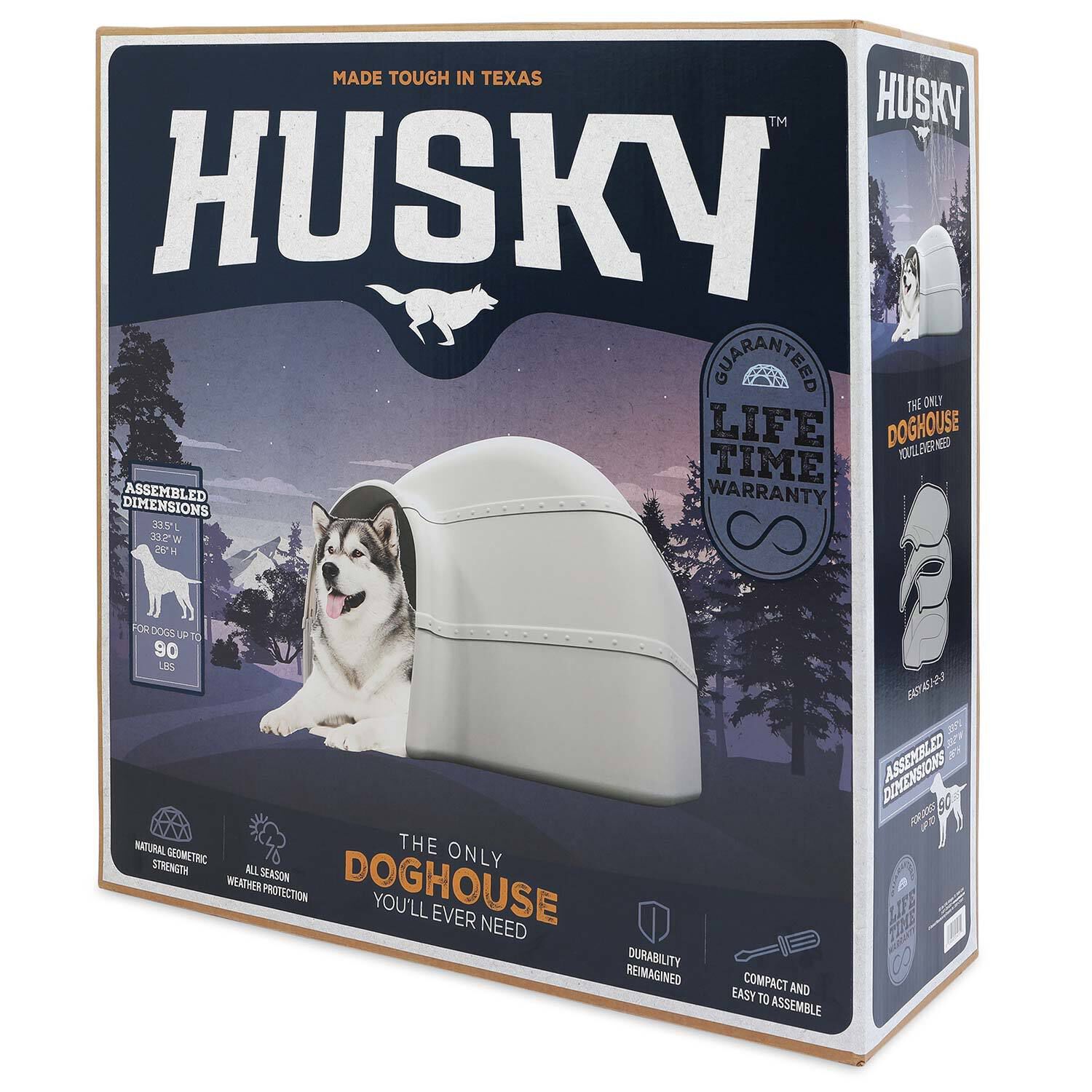 Petmate Husky Outdoor Dog House, Large 50-90-Lb Dogs