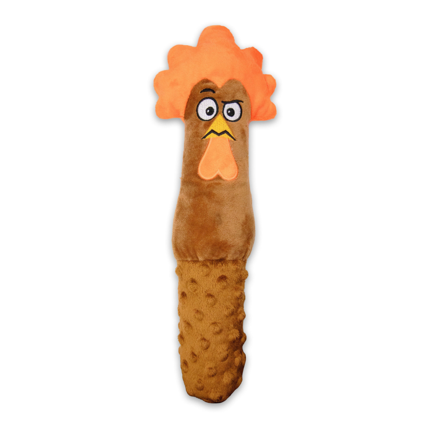 Guru Barnyard Fry Guys Plush Crinkle & Squeak Dog Toy, 'Rick', 14"