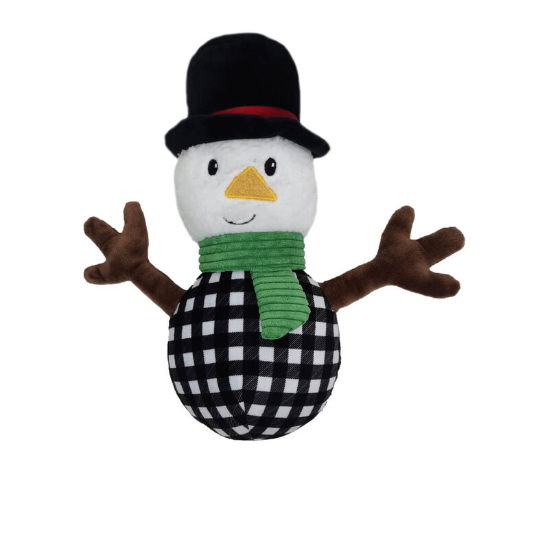 Holly Jolly Plush Snowman Dog Toy image number 1
